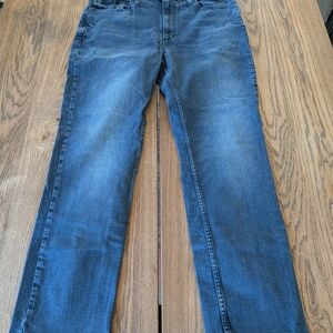 Levi Strauss Men's Dark Blue Jeans Straight Cut Size W36 L32